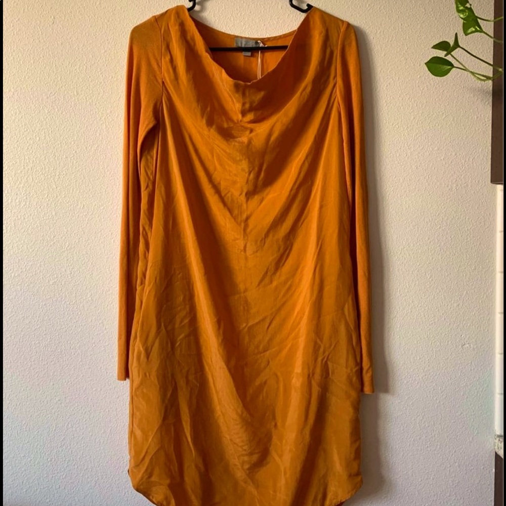 Cos women’s orange cowl neck dress